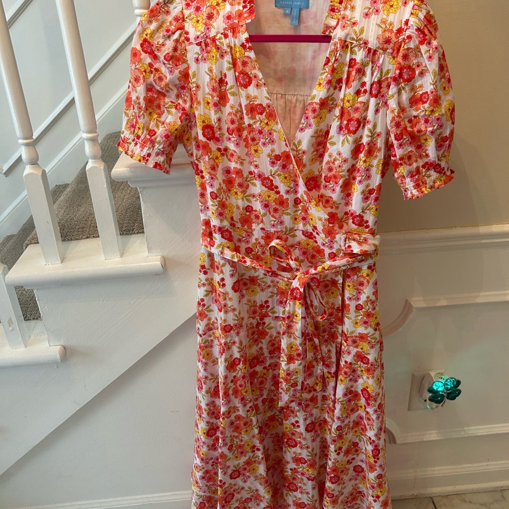 Draper James Naomi Wrap Dress in Magnolia Multi Size 4